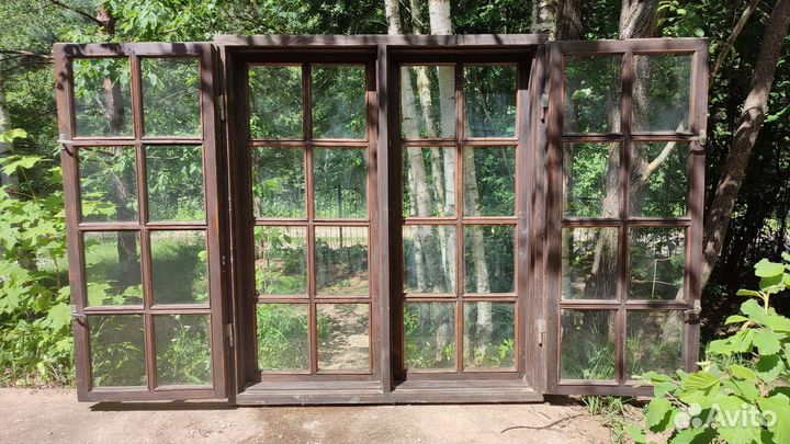 Деревянные окна бу 132*151 см 8шт