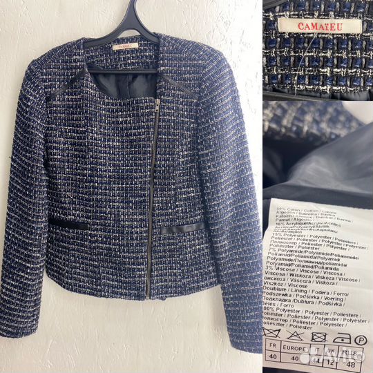 Пиджак женский zara h&m твидовый