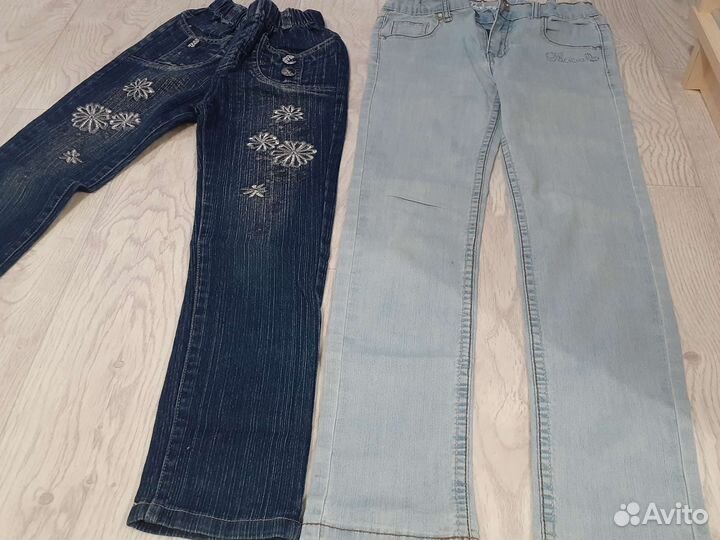 Пакет вещей 110-116,джинсовки дет,варежки детские