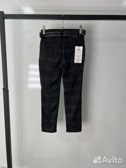 Брюки для мальчика 116 черные в клетку новые