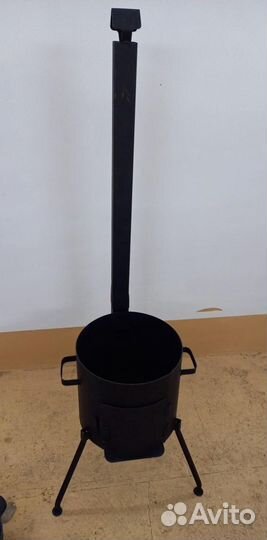 Казан чугунный и печь 8 л