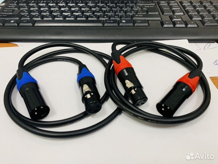 Межблочный аудиофильский кабель 2rca/2rca и XLR