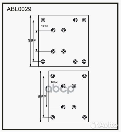 Накладки тормозные,комплект STD / WVA (19581/19