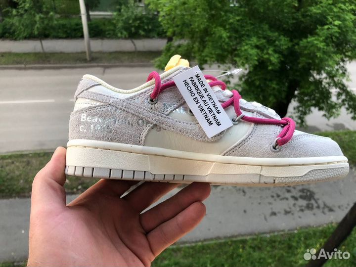 Кеды кроссовки женские nike Dunk Low Off-White Lot