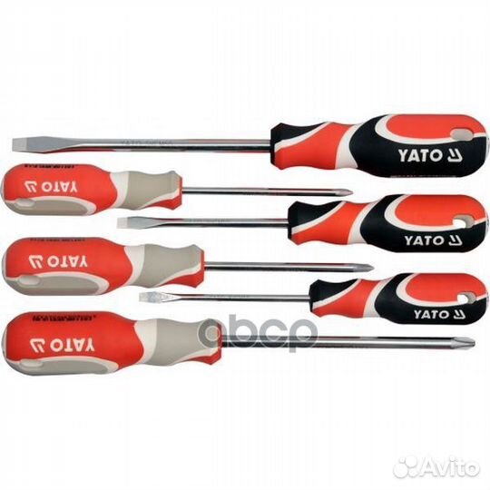 Набор отверток 6 пр: SL5.5 x 100 мм, SL6.5 x 10