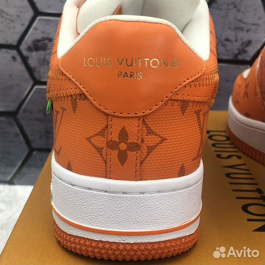 Louis Vuitton X Nike Air Force 1 Low White Orange