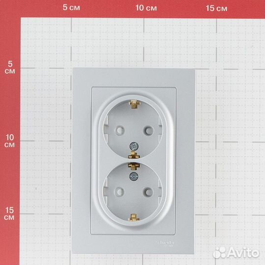 Розетка с рамкой ATN000326 двойная скрытая установ