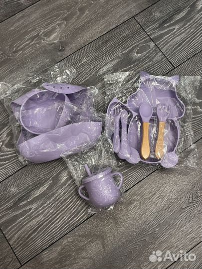 Набор детской силиконовой посуды