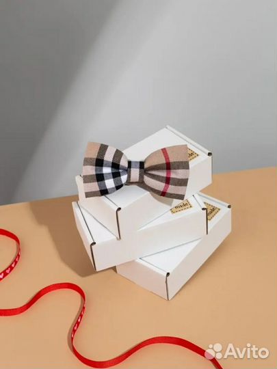 Галстук-бабочка ручной работы в стиле Берберри