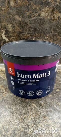 Краска интерьерная Tikkurila Euro Matt 3 белая