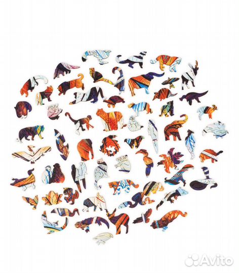 Фигурный пазл Unidragon, Милый Тигр, размер Royal