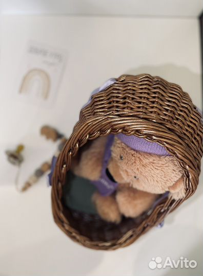 Плетеная коляска люлька