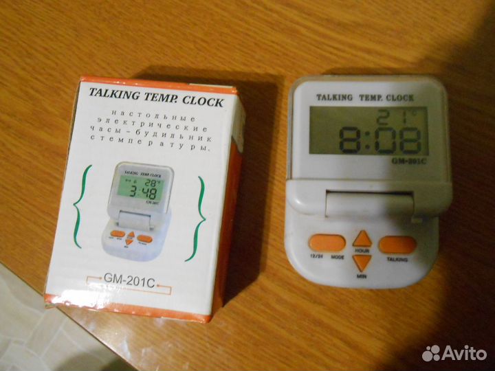 Говорящие часы GM-201C будильник термометр