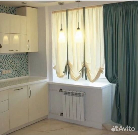 Шторы, карнизы под ключ, выезд дизайнера с образ