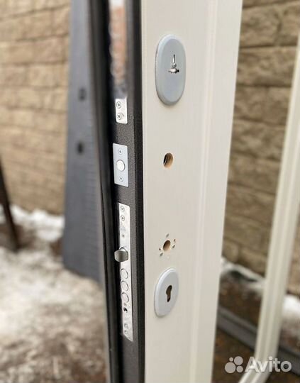 Дверь входная с зеркалом и установкой