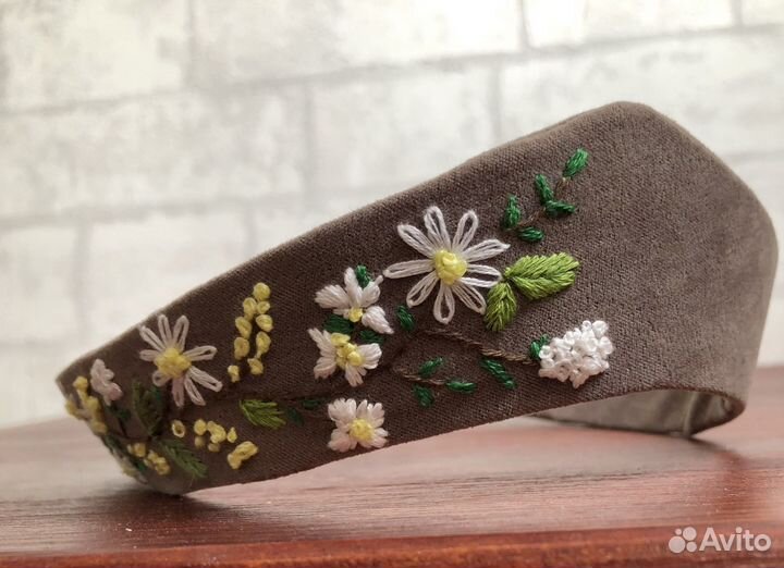 Ободок кокошник современный ручная работа