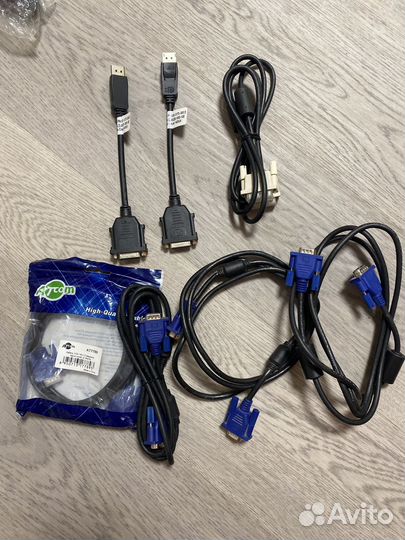 Кабель vga-vga, dvi-d - dvi-d, displayport-dvi-d