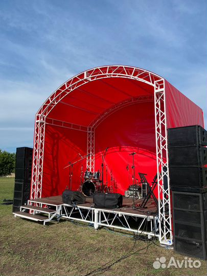 Разборная сцена фермовая с помостом SportStyle