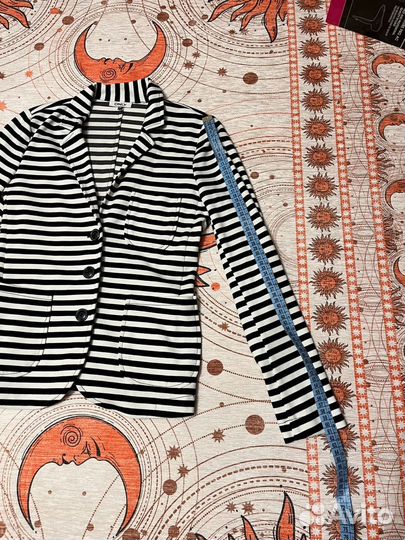 Женский костюм полосатый, юбка и пиджак разных фир