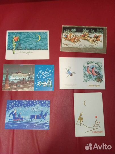 Открытки новогодние СССР