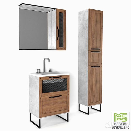 Мебель в стиле лофт в ванную комнату