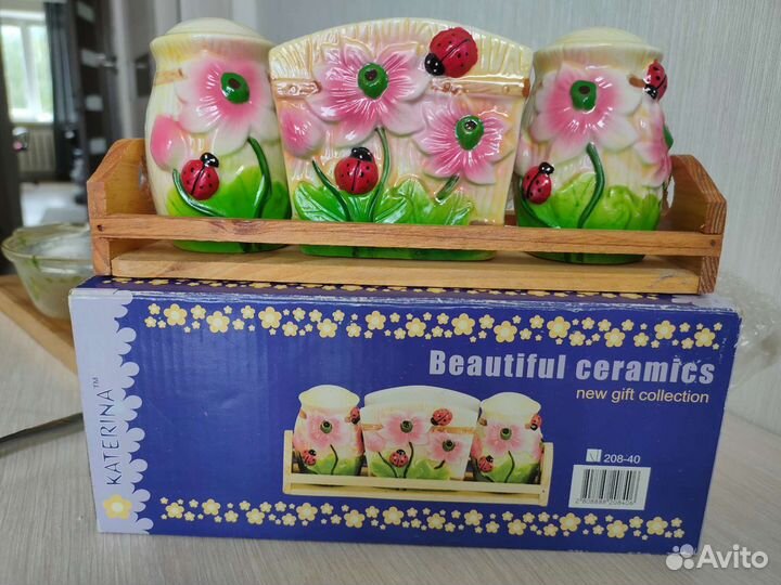 Набор для специй и салфетница