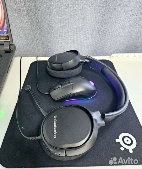 Наушники SteelSeries Arctis 1 и мышь Rival 3