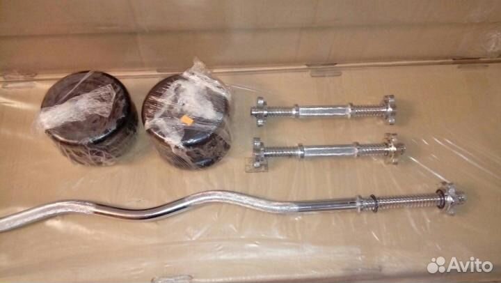 Штанга 25 кг и 2 гантели