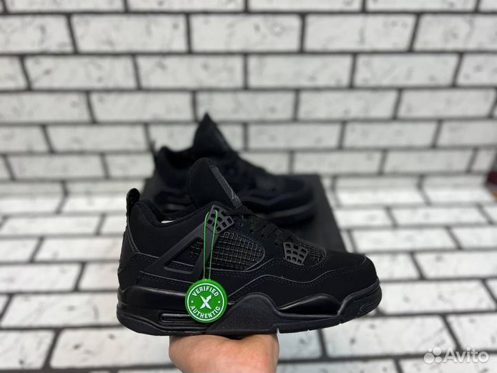 Кроссовки Air Jordan 4 Black Cat (36-45)