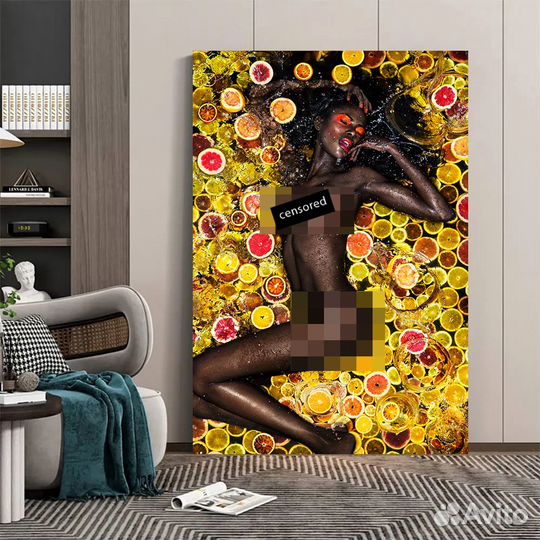 Яркая картина ню 