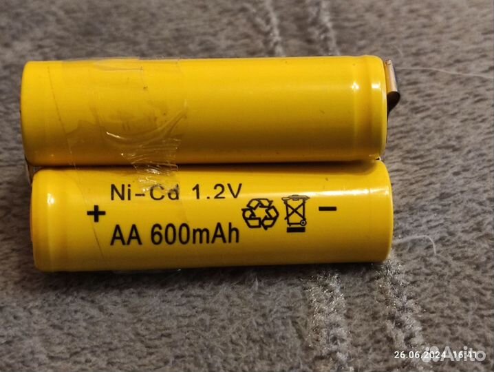 Аккумуляторные батареи AA 600mAh Ni-Cd