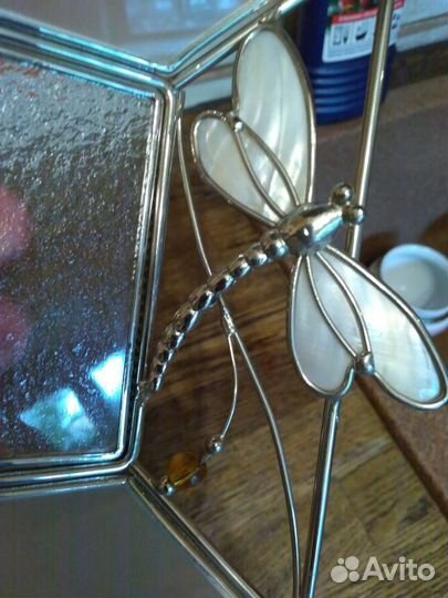 Вазочка с декором из натурального перламутра