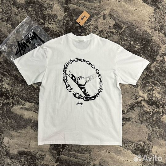 Футболка Stussy chain link ss24 руль