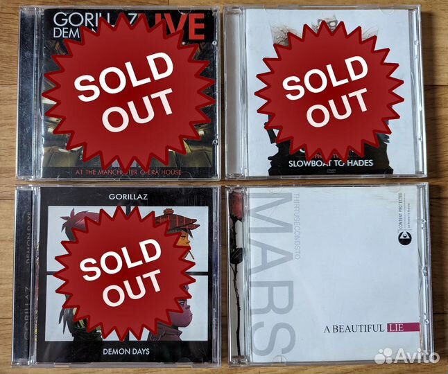 Музыка на CD дисках (AC/dс, muse, Gorillaz и др.)