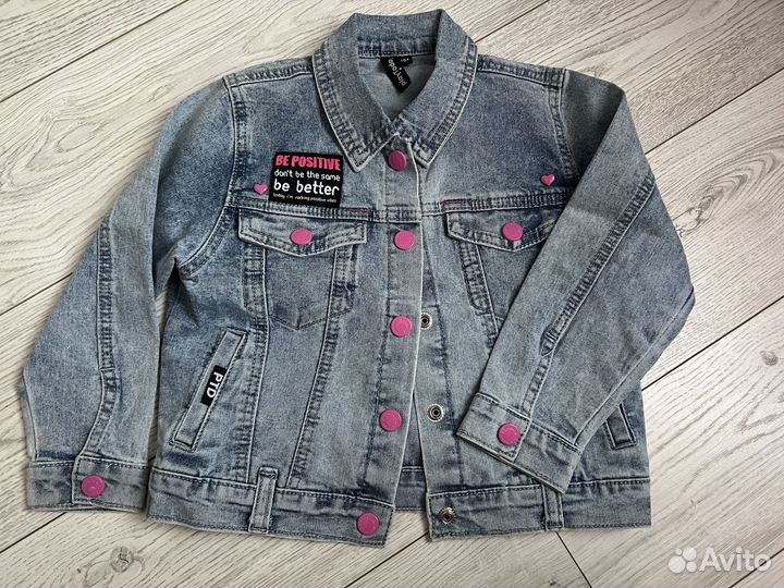 Джинсовый костюм для девочки 98