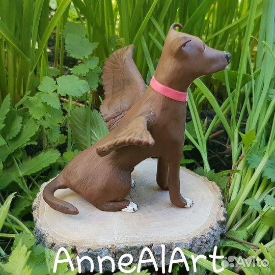 Портретная статуэтка фигурка собака питбультерьер