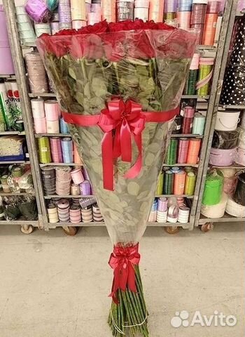 Розы высокие Доставка цветов