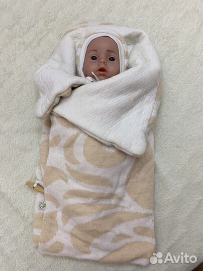 Конверт одеяло на выписку «Сонный гномик»