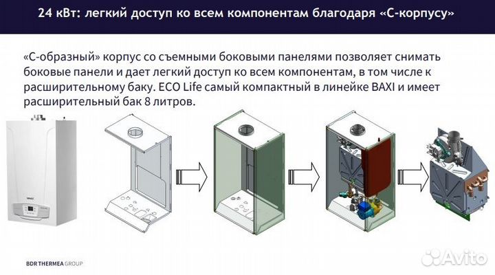 Газовый котёл Baxi ECO Life 31 F, двухконтурный на