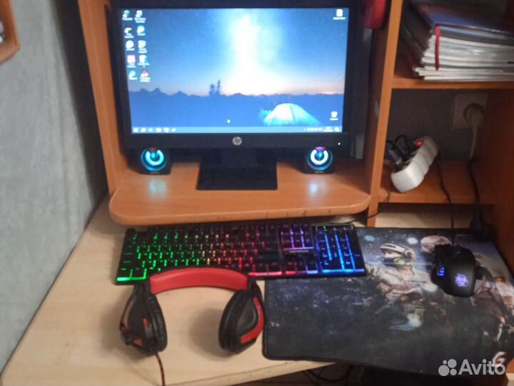 Игровой системный блок с монитором