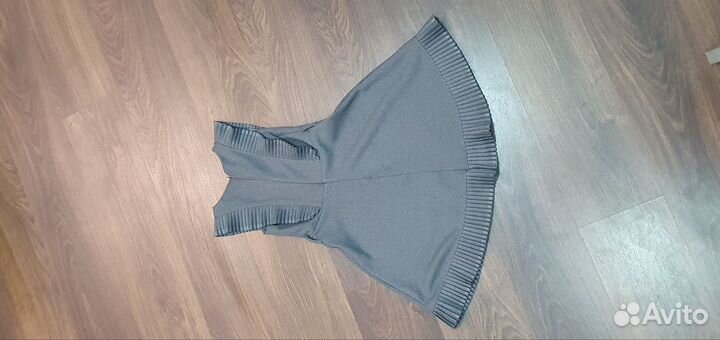 Школьный сарафан 134 серый