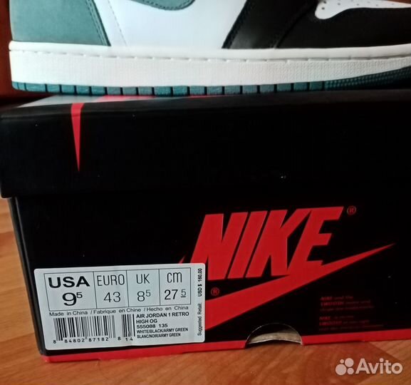 Кроссовки Nike Air Jordan 1 Retro High OG 27.5 см