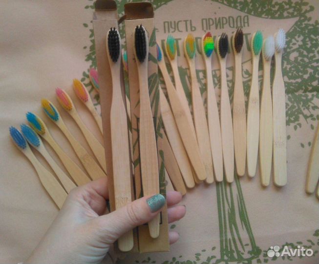 Бамбуковая зубная щётка. Эко щётка