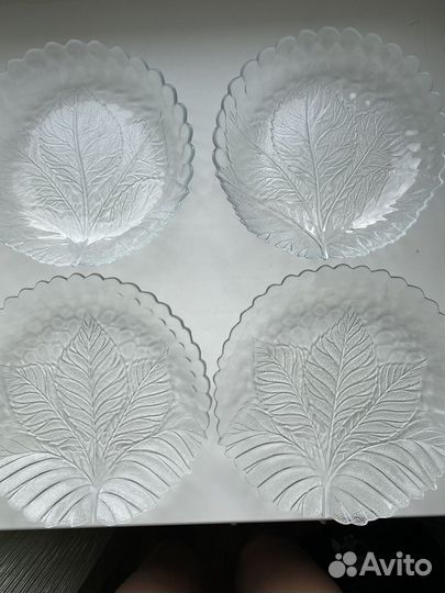 Набор стеклянных тарелок 6 штук