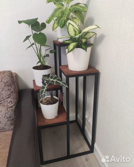 Подставка для цветов стеллаж с подсветкой