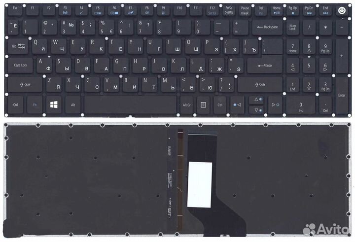 Клавиатура для Acer Aspire E5-573 с подсветкой