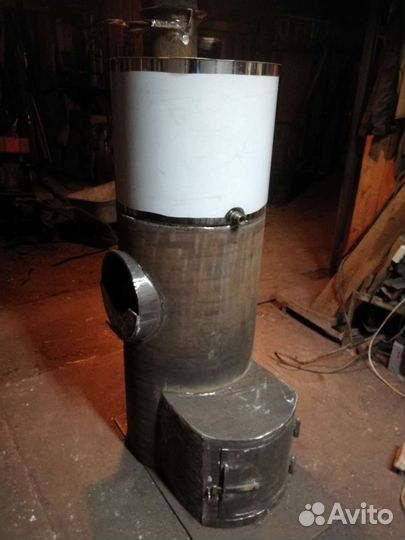 Печь для бани из 530 трубы