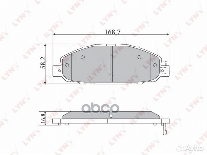 Колодки тормозные дисковые зад прав/лев LCV