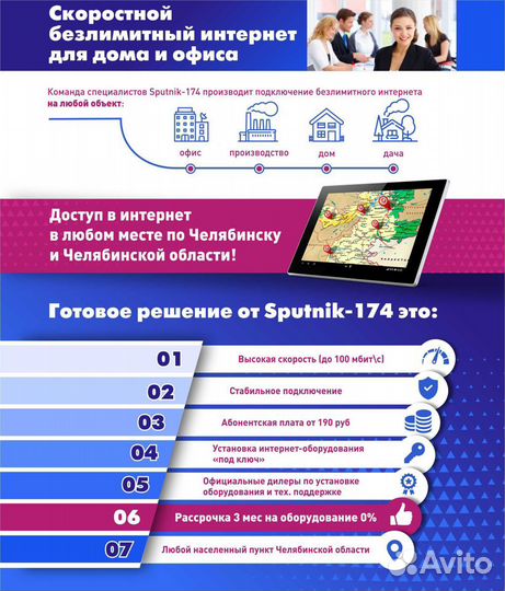 Беспроводной Интернет и Телевидение. Кыштым