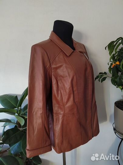 Куртка кожаная женская 2XL